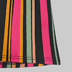 Long Sleeves Skinny Colorful Contrast Color Striped V-Neck Maxi Dresses