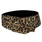 Retro Leopard Print Rivet All-match Waist Belt