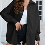 Nadorine Long Sleeve Blouse Button Up Oversized Shirt for Women Casual Loose Business Casual 2026 | Under