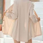 Nadorine Button Down Shirts Jacket Casual Waffle Knit Long Sleeve Oversized Tops