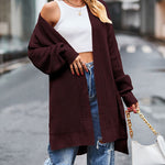 Open Front Knitted Long Cardigan Long Sleeve Casual Lightweight Knitted Cardigans Outerwear