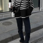 Parisian Stripe Mockneck Sweater