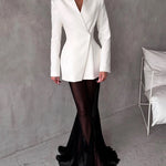 Fashion Jacket & Perspective Skirt Two-Piece Set