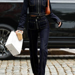 High Waisted Pockets Zipper Jean Pants Bottoms