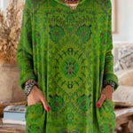 Alice | Retro Ethnic Print Hooded Tunic