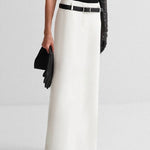 Solid Color Split-Back Skirts Bottoms