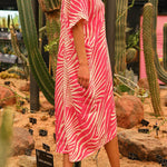 V-neck jungle robe