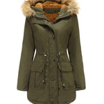 Faux Fur Hood Parka Jacket