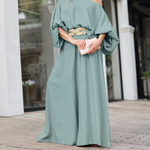 2 Pieces Outfit Turn-down Coll  Long Sleeve Button Front Satin  Shirt and Casual Vintage Floral  Print Elastic Back Waist Wide Leg  Pants Set without Belt