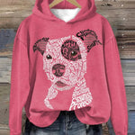 Women's Pit Bull Terrier Print Long Sleeve Sweatshirt