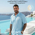 KZZ Solid-Color & Striped Short-Sleeve Two-Piece Set