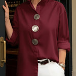 Amara | Stylish Button Stand Collar Blouse