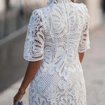 Reason To Smile Crochet Lace Mini Dress