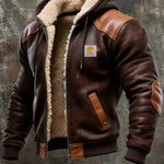 Benjamin | Winter Bomber with Leather-Look Details