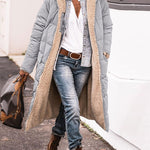 Reversible Sherpa Fleece Long Puffer Coats with Hood Outerwear