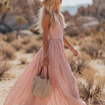 Bohemian West Resort Elegant Sleeveless Cotton Linen Dress