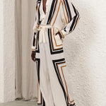 Long Sleeves Loose Plaid Striped Lapel Blouses&Shirts Tops