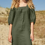 Square Neck Casual Dress