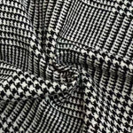 Long Sleeves Loose Asymmetric Houndstooth Plaid Stand Collar Jackets Outerwear