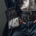 Clarisse – Long Embroidered Vintage-Style Jacket