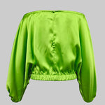 Batwing Sleeves Loose Solid Color Split-Joint Off-The-Shoulder Blouses