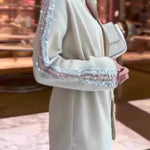 Sequined Drawstring Waist Suit