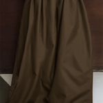 Loose Wide Leg Elasticity No Belt Pockets Solid Color Casual Pants Bottoms Trousers