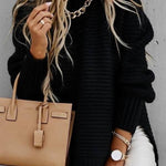 Side Split Knitted Sweater Top