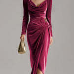 Valentina | Sylvana Velvet Midi Dress