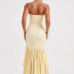 Sexy Off-shoulder Slim Fit Irregular Hem Maxi Dress