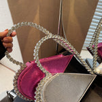 Heart Shape Shiny Split-Joint Bags Bags Accessories Handbags