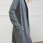Long Patch Pocket Sweater Cardigan Coat