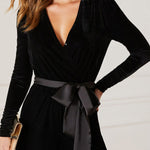 Love One Another Velvet Pocketed Cutout Back Jumpsuit