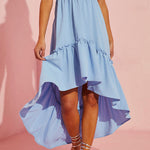 Jorga strapless midi dress blue