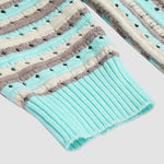 Nadorine Women's Contrast Striped Sweater Cardigan