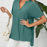 V Neck Blouse Elegant Casual Short Sleeve V Neck T-Shirt