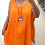 Penelope Necklace Lined Vest Top