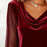 Avery | Elegant Blouse with draped collar
