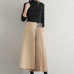 Graceful A-Line Pleated Skirt