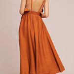 SUNSET BACKLESS RESORT DRESS