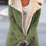Long Sleeve Solid Color Lapel Outerwear