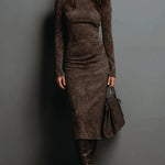 Joanna | Frosina Suede Midi Dress