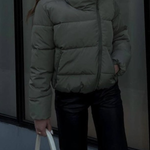 Stand Collar Zipper Windproof Cotton Coat