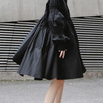 Loose Original Designed Irregular Puff Shirt Dress