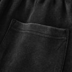KZZ Men's Acid-Wash Solid Color Loose-Fit Casual Sweatpants