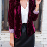 Chic Influencer Velvet Blazer