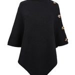 Casual 7 Colors High-Neck Sweater Cape