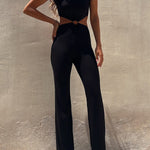 SORAYA TEJA Short Sleeve Ring Jumpsuit