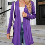 Lightweight Open Front Cardigans Long Sleeve Casual Soft Drape Knit Cardigan