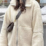 Oversized Full-Zip Teddy Jacket
